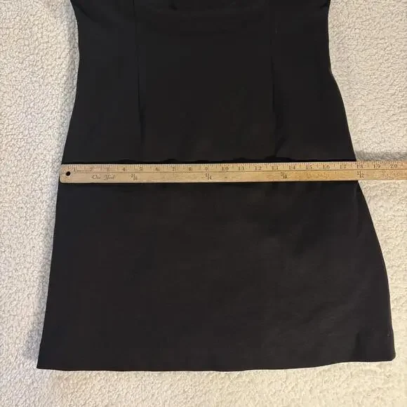 Anthropologie Corey Lynn Calter Black‎ Preppy Dress with Gold Buttons size 8 - Picture 6 of 8